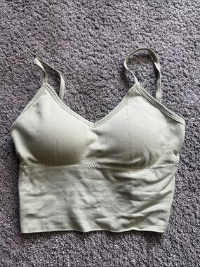 Sage green sports bralette